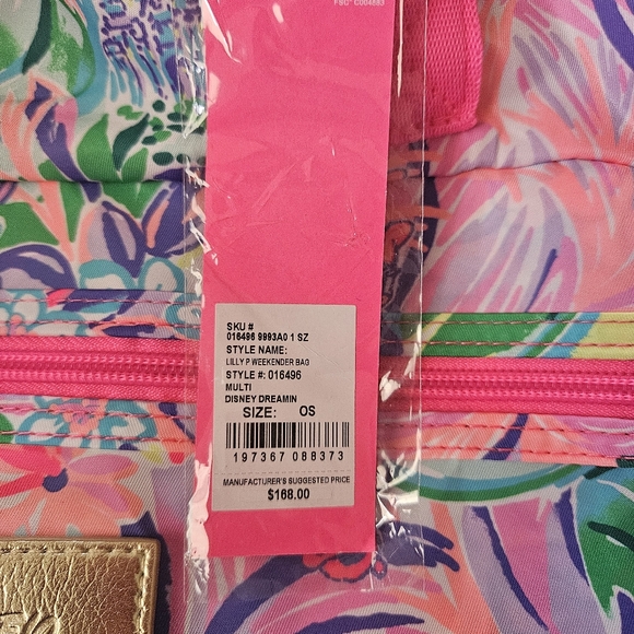 Lilly Pulitzer x Disney Weekender Duffel Bag Lilly Loves Disney - Picture 10 of 10